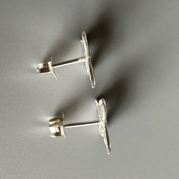 Sterling Silver Small Stud Mood Earrings - Picture 9 of 11
